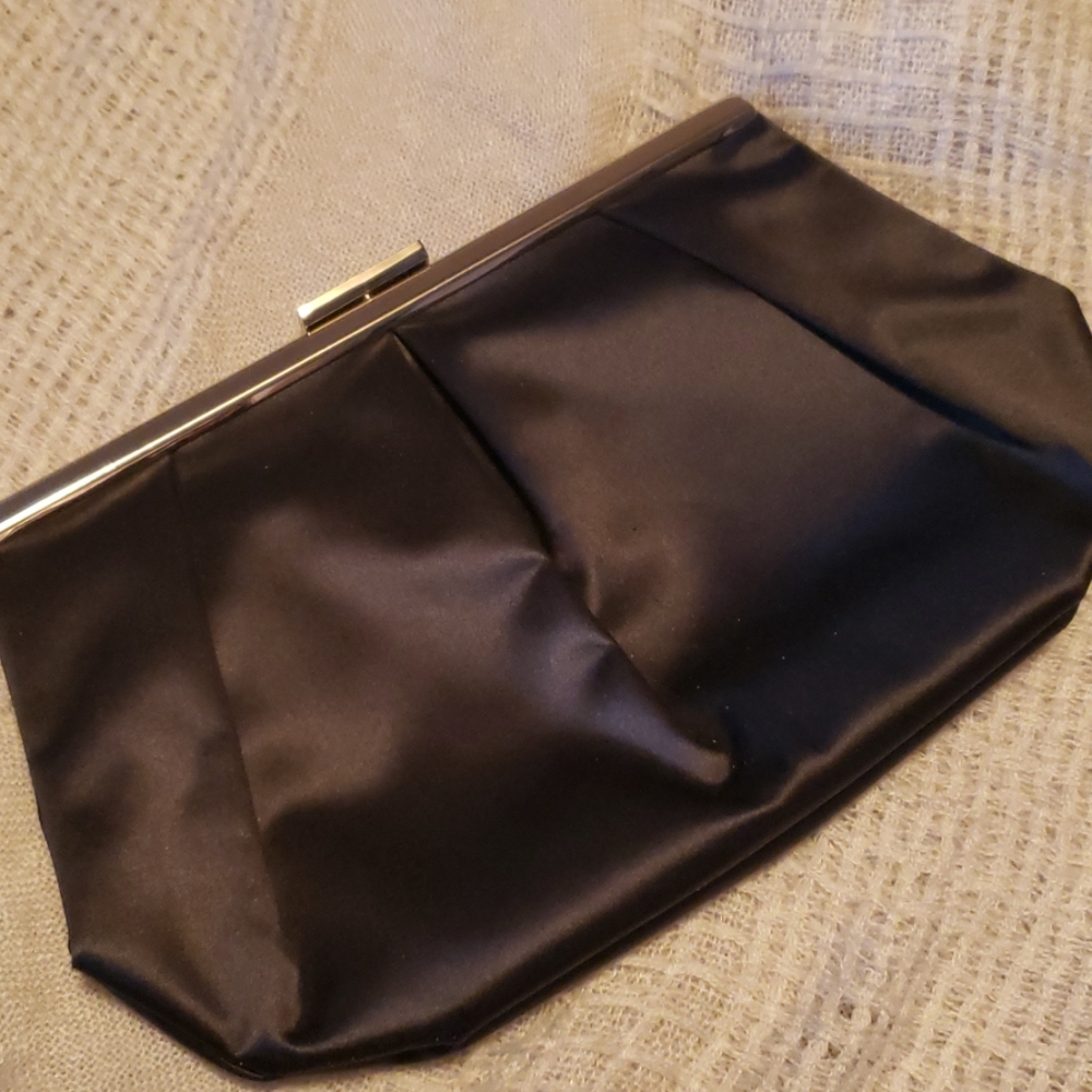 Black Satin Evening Bag